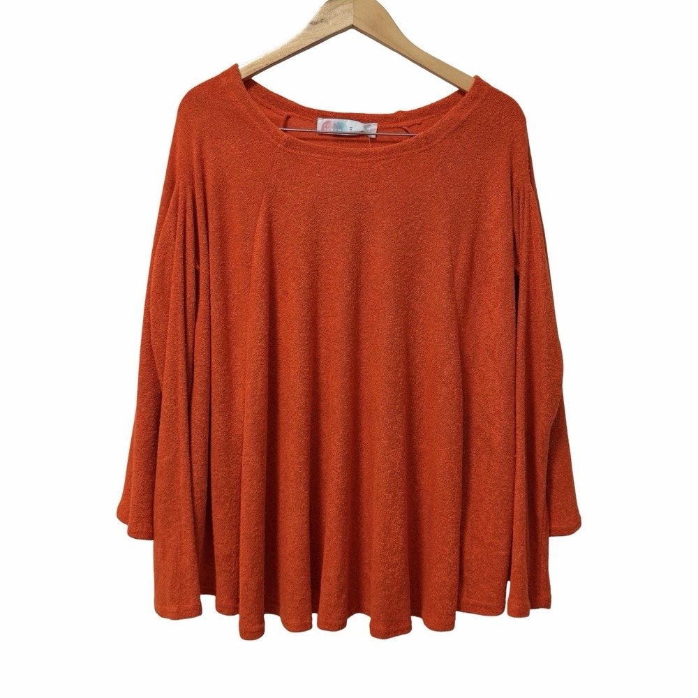 Free People Beach Oversized Boxy Terry Top Size XS Red Rouge Bohemian Lounge NEW